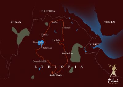 Route Map - Ethiopia Northern Circuit